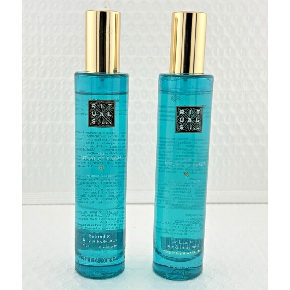 RITUALS Karma Soothing Hair and Body Mist Holy Lotus White Tea 1.6 Fl Oz -Set 2x